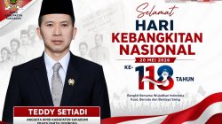 Anggota DPRD Kabupaten Sukabumi Fraksi Partai Gerindra, Teddy Setiadi Ucapkan Selamat Hari Kebangkitan Nasional